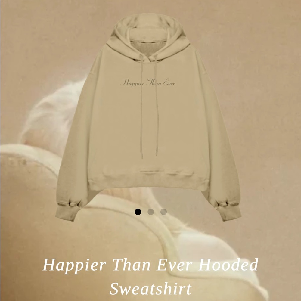 Billie Eilish Happier Than Ever Hooded Sweatshirt Size L